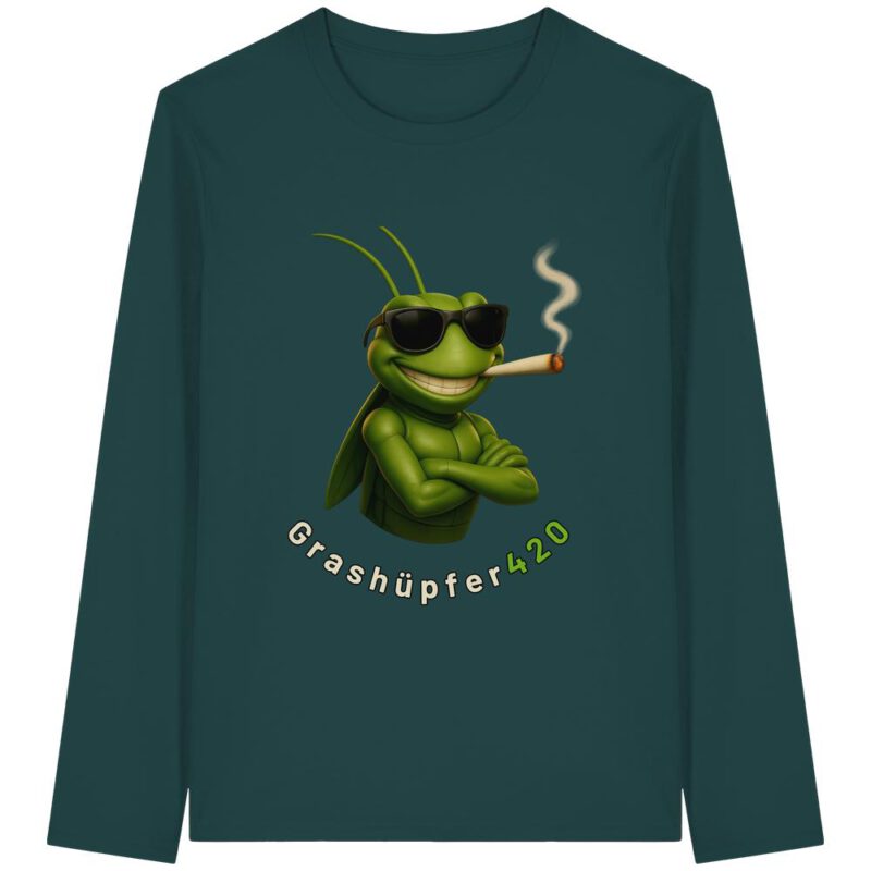 Grashüpfer420_real - Organic Longsleeve T-Shirt – Bild 2